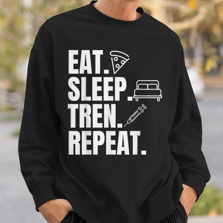 Essen Sleeep Tren Repeat Gym Trenbolon Sweatshirt Geschenke für Ihn