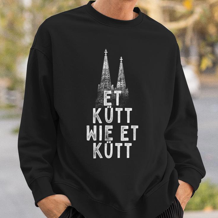 Et Kütt Wie Et Kütt Kölsches Grundgesetz Cologne Cathedral In Cologne Sweatshirt Geschenke für Ihn