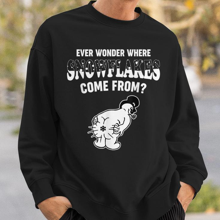Ever Wonder Where Snowflakes Come From Christmas Sweatshirt Gifts for Him