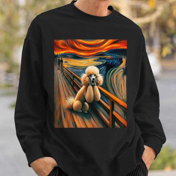 Expressionist Artsy Poodle Dog Artistic Poodle Sweatshirt Gifts for Him