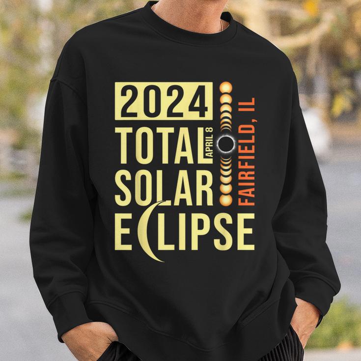 Fairfield Illinois Total Solar Eclipse April 8 2024 Sweatshirt Gifts for Him