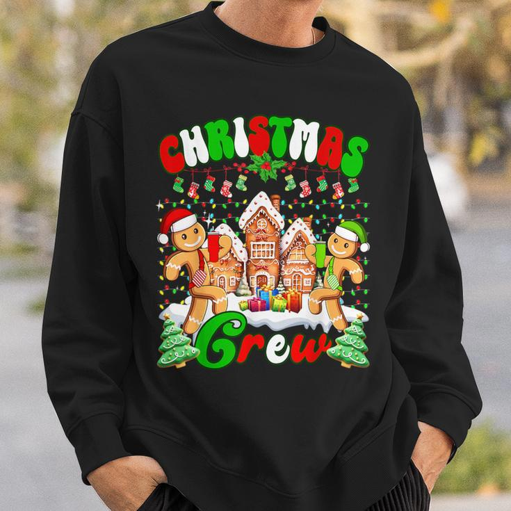 Family Christmas Crew Cookie Gingerbread Xmas Lights Sweatshirt Gifts for Him