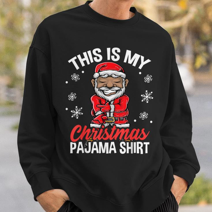Family Christmas Pajama African American Santa Sheesh Dance Sweatshirt Gifts for Him