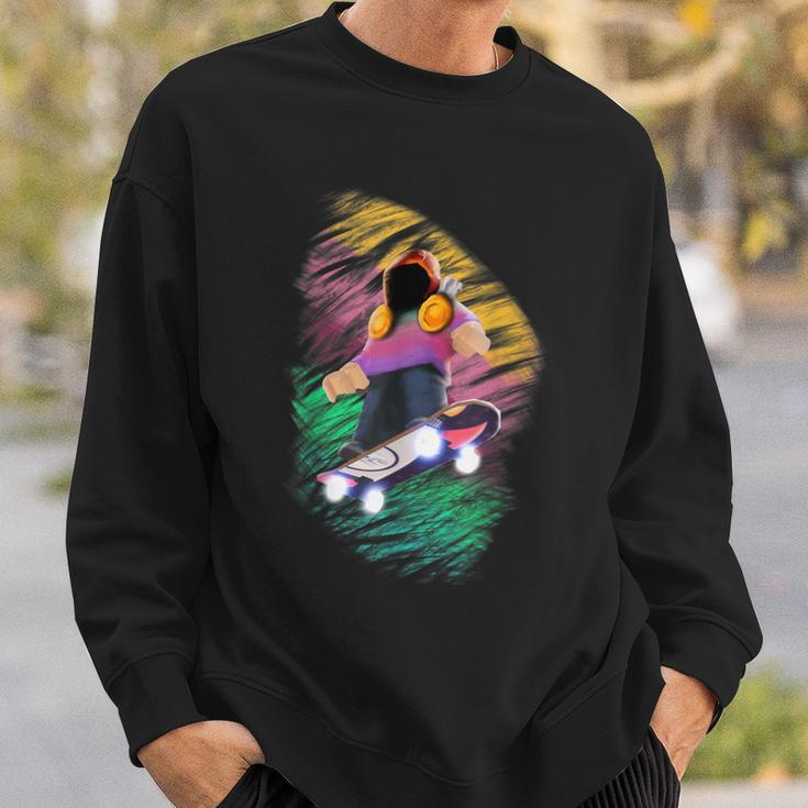 Farbenfrohes Abstraktes Kunst-Print Sweatshirt in Schwarz Geschenke für Ihn