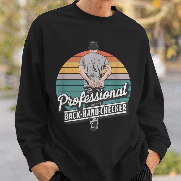 Father's Day Quote Professional Back Hand Checker Dads Sweatshirt Gifts for Him