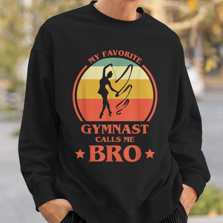 My Favorite Gymnast Calls Me Bro Gymnastics Brother Sweatshirt Gifts for Him