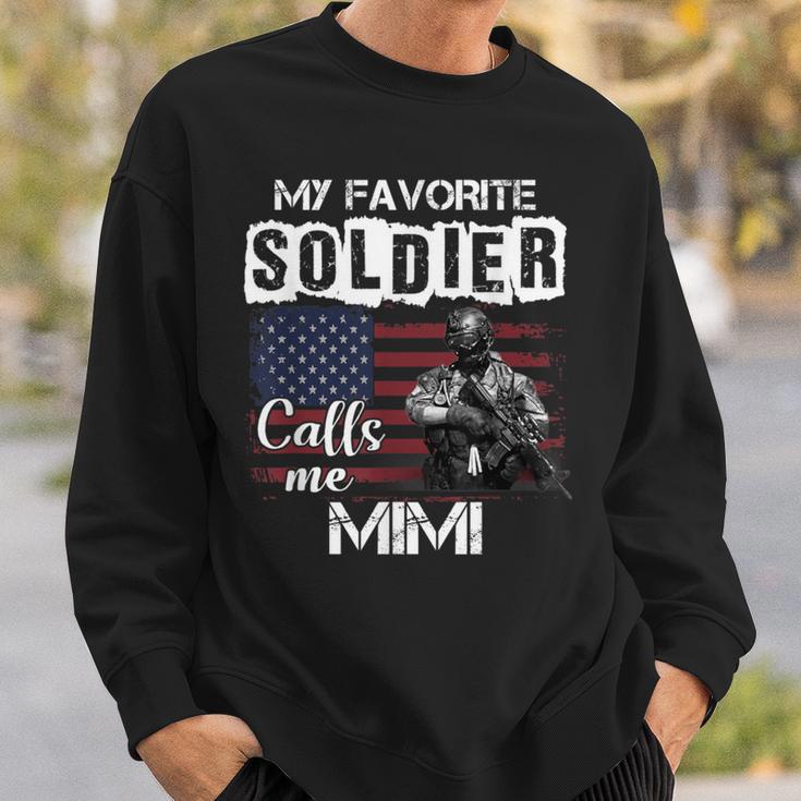 My Favorite Soldier Calls Me Mimi Army Veteran Sweatshirt Gifts for Him