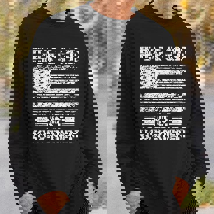 Fear God Not Government American Flag Sweatshirt Gifts for Him