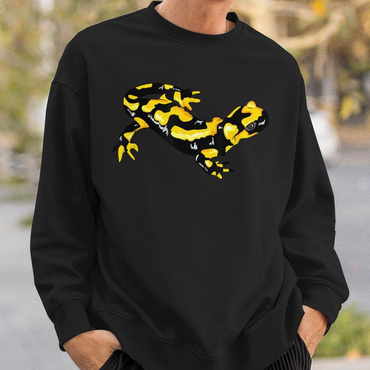 Feuersalamander Real Salamander Fire Molch Lurch Sweatshirt Geschenke für Ihn