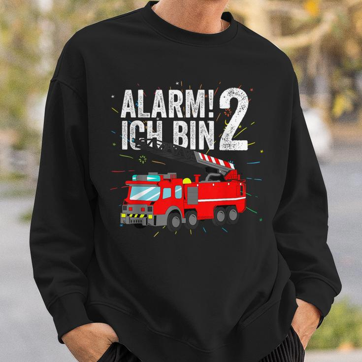 Feuerwehr Geburtstag Alarm Ich Bin 2 Sweatshirt für Kinder Geschenke für Ihn