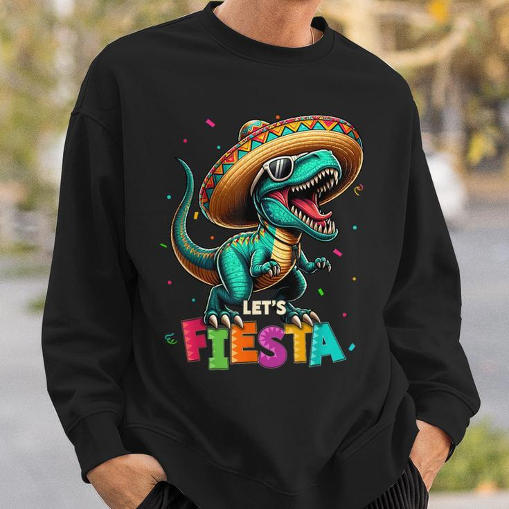 Lets Fiesta DinosaurRex Cinco De Mayo Mexican Party Sweatshirt Gifts for Him