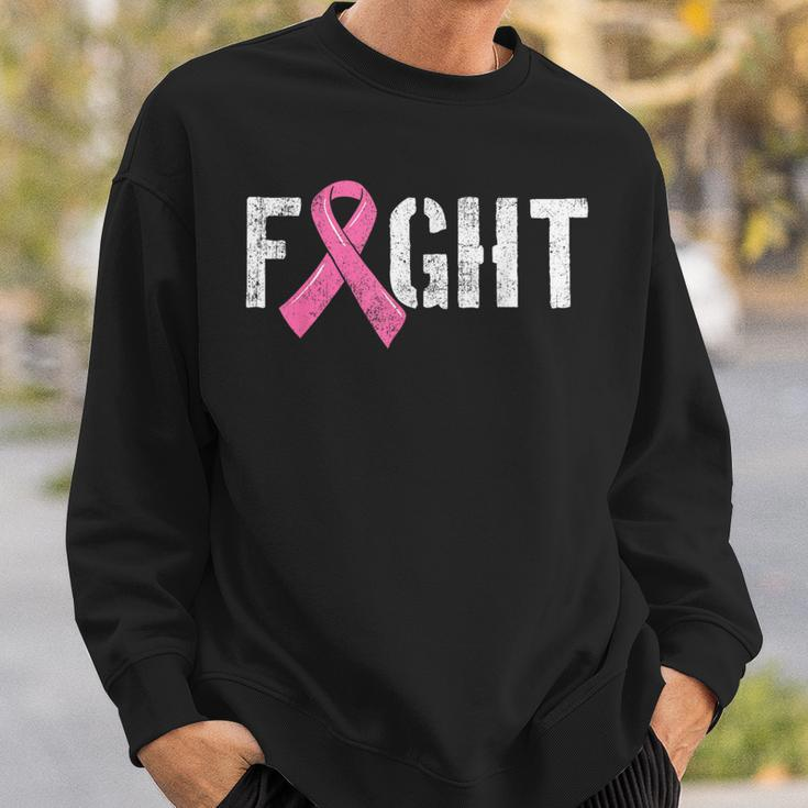 Fight Breast Cancer Disease Pink Ribbon Idea Sweatshirt Gifts for Him