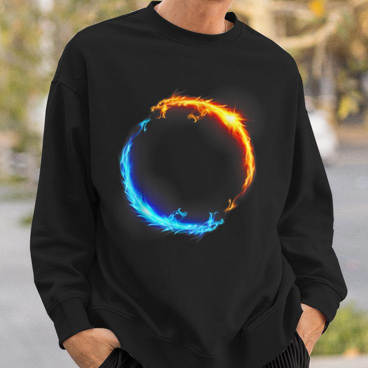 Fire And Ice Duel Dragon Sweatshirt Geschenke für Ihn