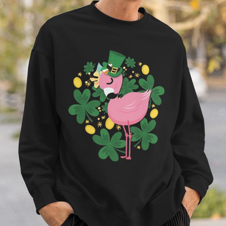 Flamingo St Patrick Day Pink Bird Lover Sweatshirt Gifts for Him