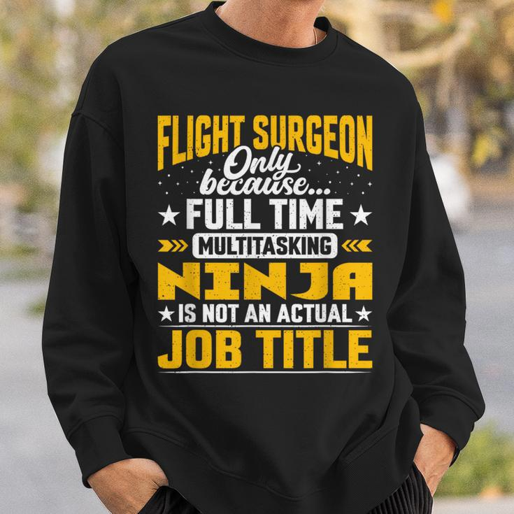 Flight Surgeon Job Title Flight Medical Officer Sweatshirt Gifts for Him