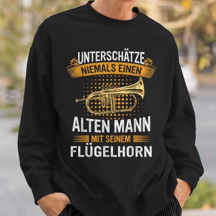 Flugelhorn Alter Mann Flugelhornist Instrument Sweatshirt Geschenke für Ihn
