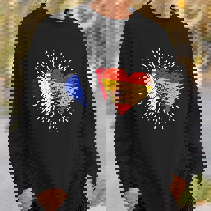 Francia España Amistad Corazon Francia Italiano Camisa de entrenamiento Regalos para él