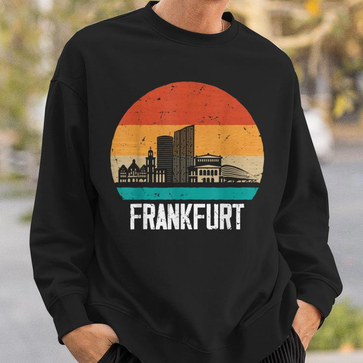 Frankfurt Skyline Retro Vintage Souvenir Frankfurt Sweatshirt Geschenke für Ihn