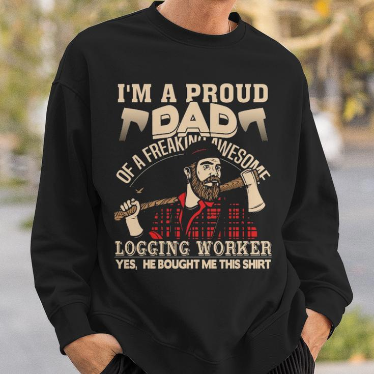 Freaking Awesome Logging Worker Sweatshirt Gifts for Him