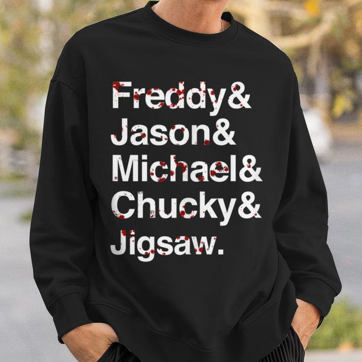 Freddy Jason Michael Horror Film Character List Sweatshirt Gifts for Him
