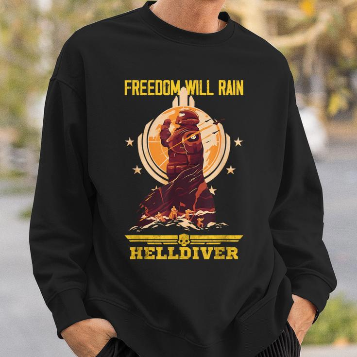 Freedoom Will Rain Game Platform Helldivers Hero For Men Sweatshirt Gifts for Him