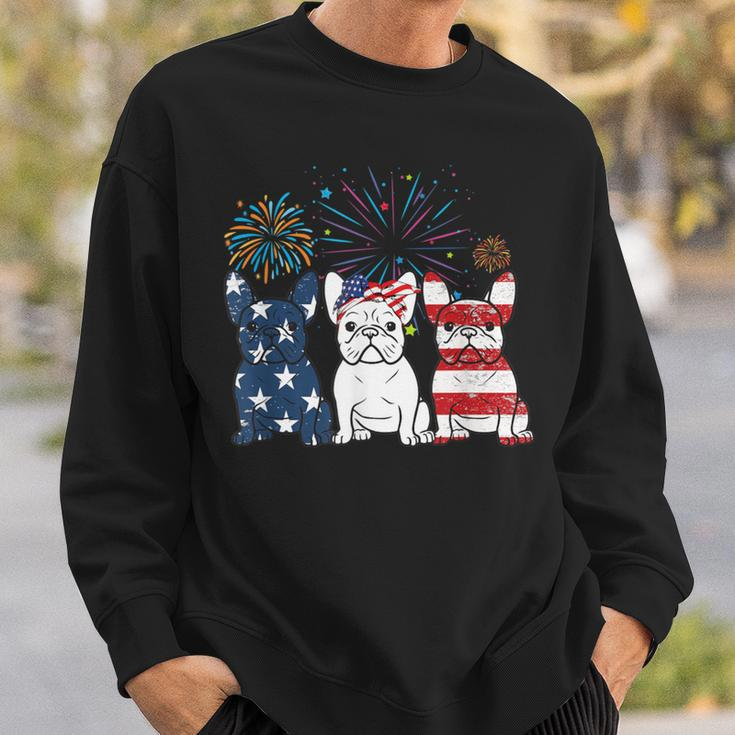 French Bulldog American Flag 4Th Of July Independence Day Sweatshirt Gifts for Him