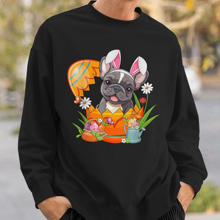 French Bulldog Rabbit Ears Easter Egg Pet Owner Women Sweatshirt Gifts for Him
