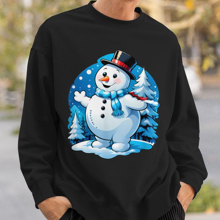 Frosty Friends Christmas Snowman In Winter Wonderland Sweatshirt Gifts for Him