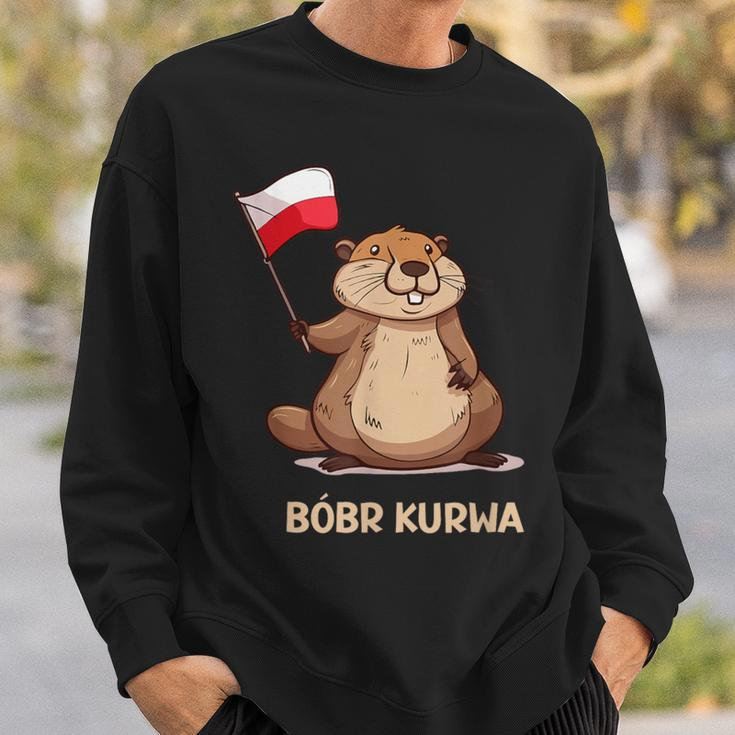 Bober Bóbr Kurwa Internet Meme Poland Flag Beaver Sweatshirt Geschenke für Ihn