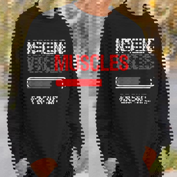 Bodybuilding Weightlifting Installing Muscle Sweatshirt Gifts for Him