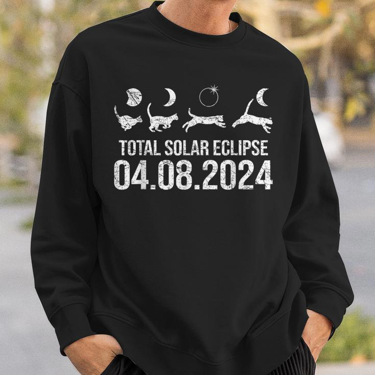 Cat Total Solar Eclipse 2024 Cute Kitten For Cat Lover Sweatshirt Gifts for Him