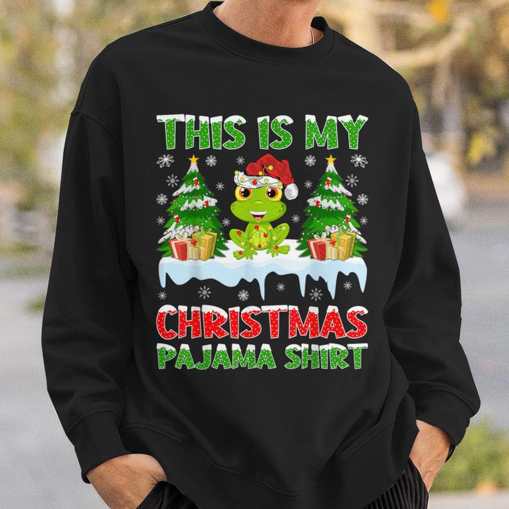This Is My Christmas Pajama Frog Christmas Sweatshirt Gifts for Him