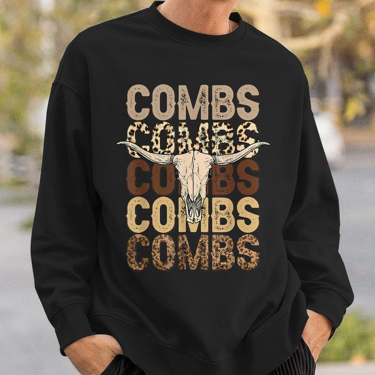 Combs Country Music Western Cow Skull Cowboy Sweatshirt Gifts for Him