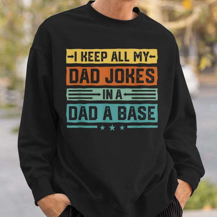 Dad Jokes Grandpa Dad A Base Fathers Day Sweatshirt Gifts for Him