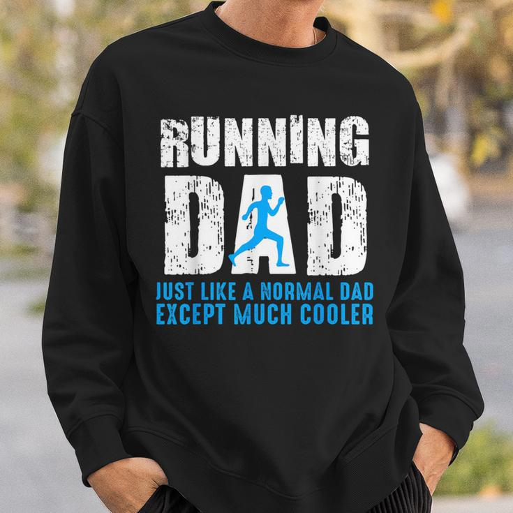 Print Dad Runner Marathon Idea Jogging Sweatshirt Gifts for Him