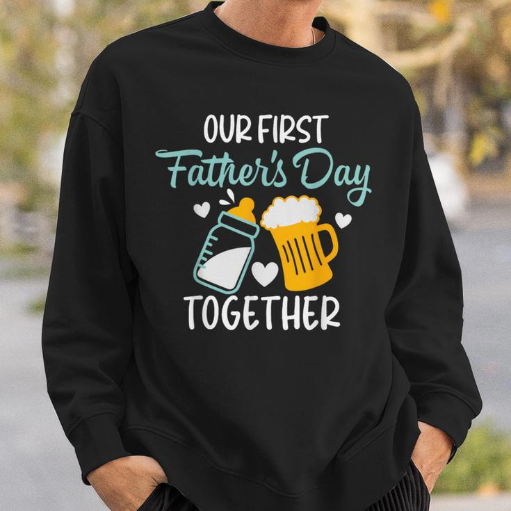 Dad And Son Our First Fathers Day Together 2023 Baby Sweatshirt Gifts for Him