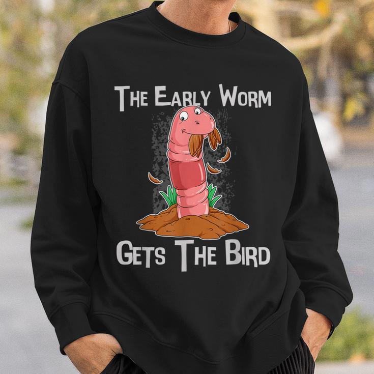 Der Frühe Wurm Catches Denogel Early Riser Sweatshirt Geschenke für Ihn