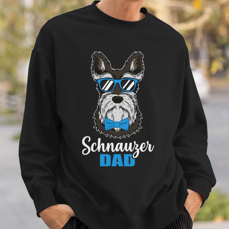 Dog Dad Dwarf Schnauzer Dog Long-Sleeved Sweatshirt Geschenke für Ihn