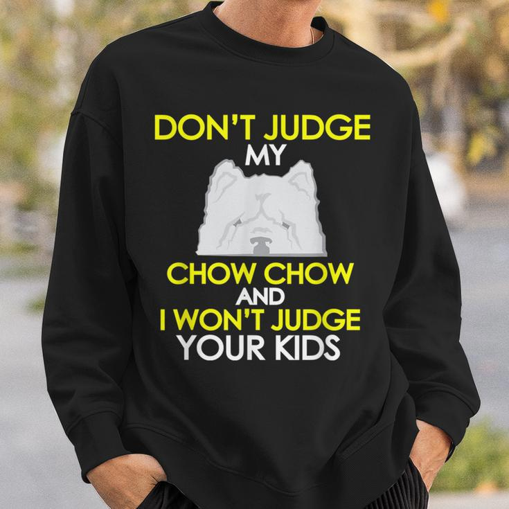 Dont Judge My Chow Chow Pet Dog Lovers Sweatshirt Gifts for Him