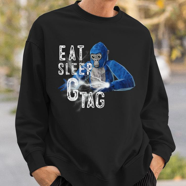 Eat Sleep Gorilla Decorations Monke Tag Vr Game Sweatshirt Gifts for Him