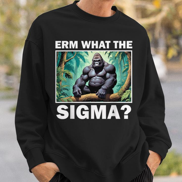 Erm What The Sigma Ironic Meme Brainrot Quote Sweatshirt Gifts for Him