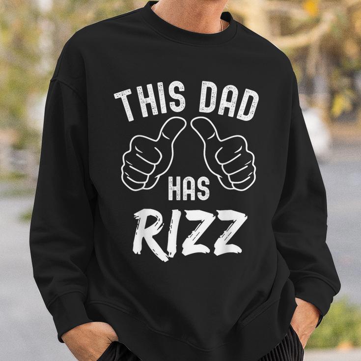 Fathers Day This Dad Has Rizz Viral Internet Meme Pun Sweatshirt Gifts for Him