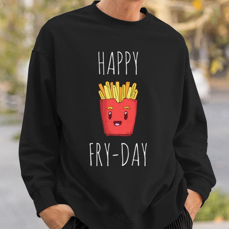 French Fries Lovers Happy Friday Fry-Day Sweatshirt Gifts for Him