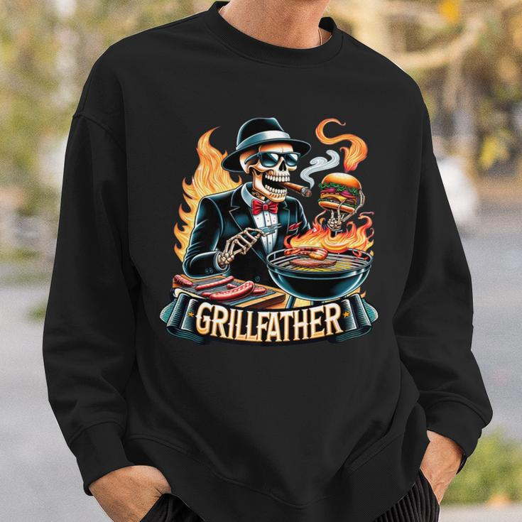Grill Father Skeleton Dad Joke Grillfather Fathers Day Sweatshirt Gifts for Him
