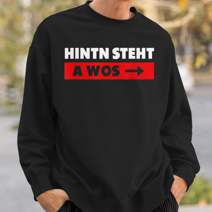 Hinterten Steht A Wos Dialekt Bavarian Sweatshirt Geschenke für Ihn