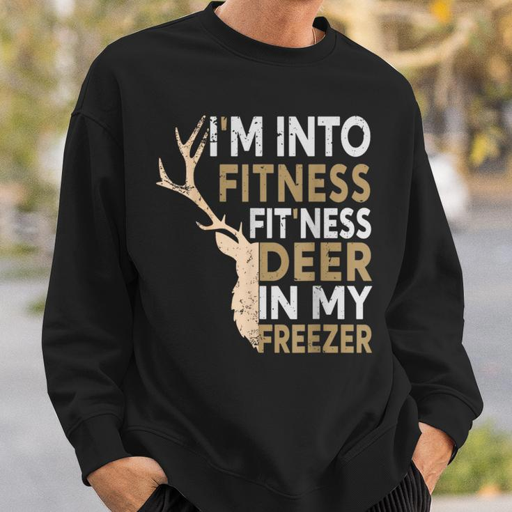 Hunter Dad I'm Into Fitness Deer Freezer Hunting Sweatshirt Gifts for Him