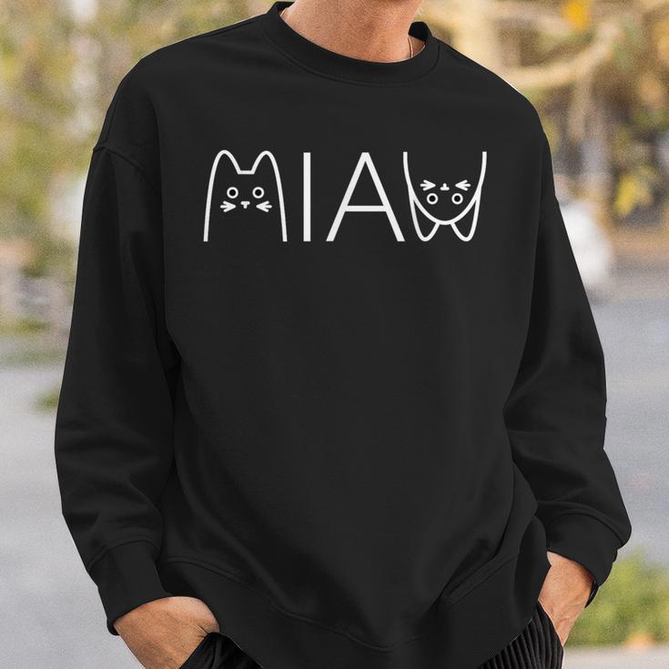 Meau Cat Owner Cat Holder Sweatshirt Geschenke für Ihn