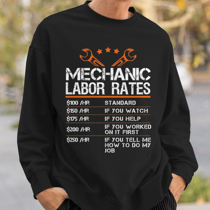 Mechanic Hourly Rate Gif Labor Rates Sweatshirt Gifts for Him