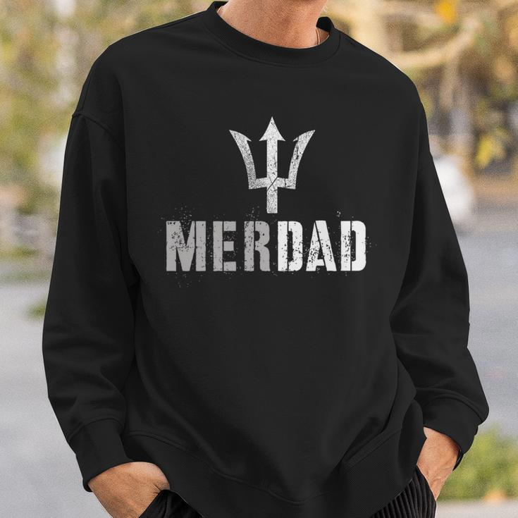 Merdad Protector Mer Father Mermaid Daughter Guard Dad Sweatshirt Gifts for Him