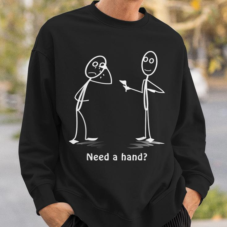 Need A Hand Stickman Costume Stick Figure Sweatshirt Gifts for Him